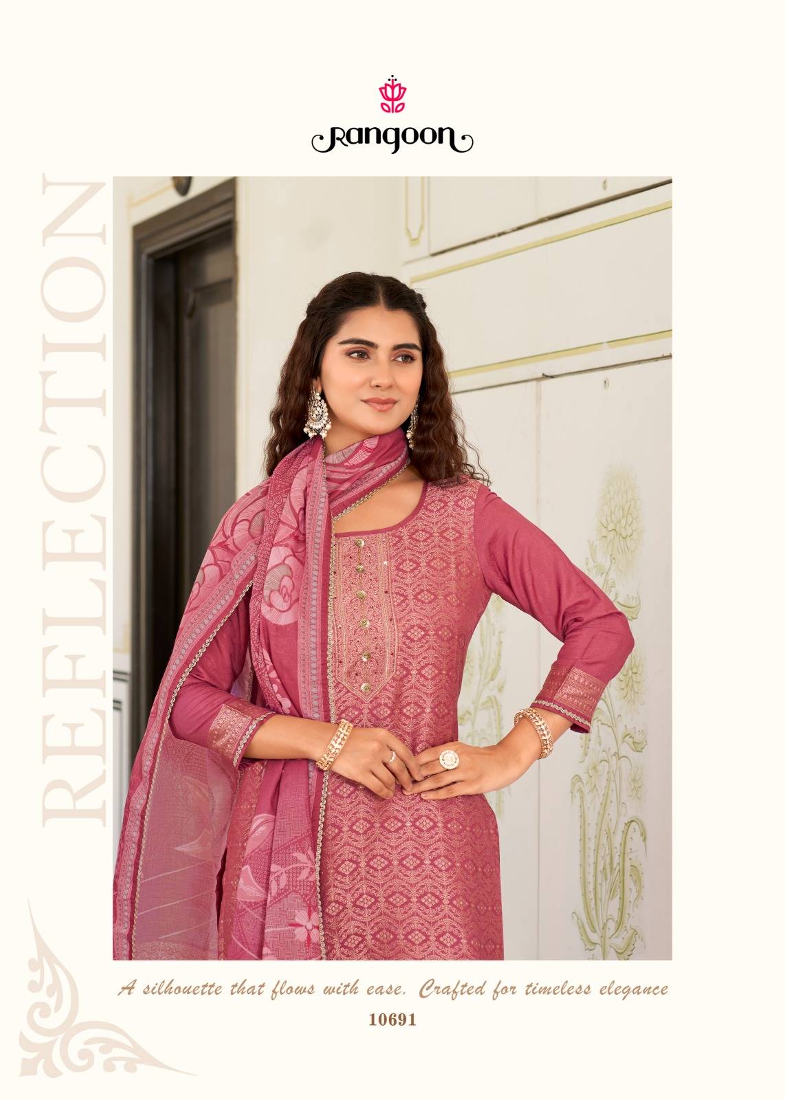 VEDANCHI by Rangoon 10691 to 10694 series Indian Traditional Wear Collection Viscose Muslin dresses At Wholesale Price